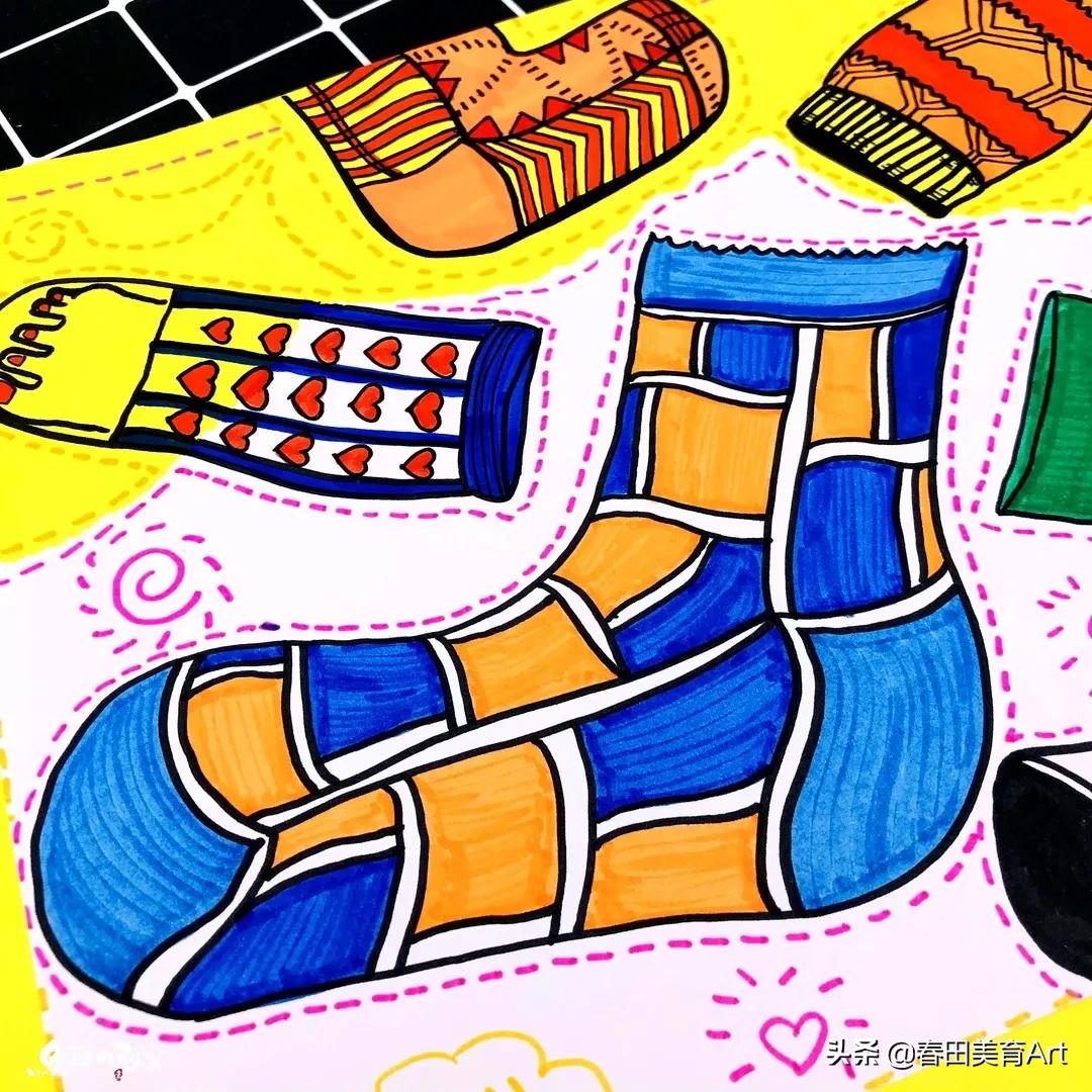儿童美术袜子教案,创意美术5-6岁课程袜子