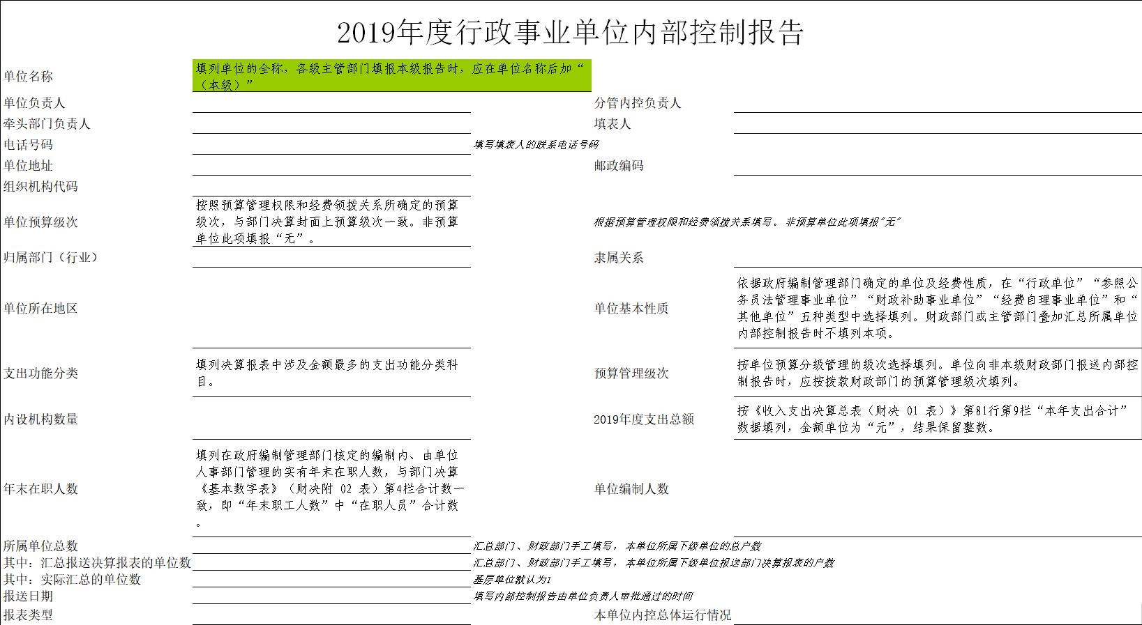 2020行政事业单位内控报告,行政事业单位内控报告怎么填