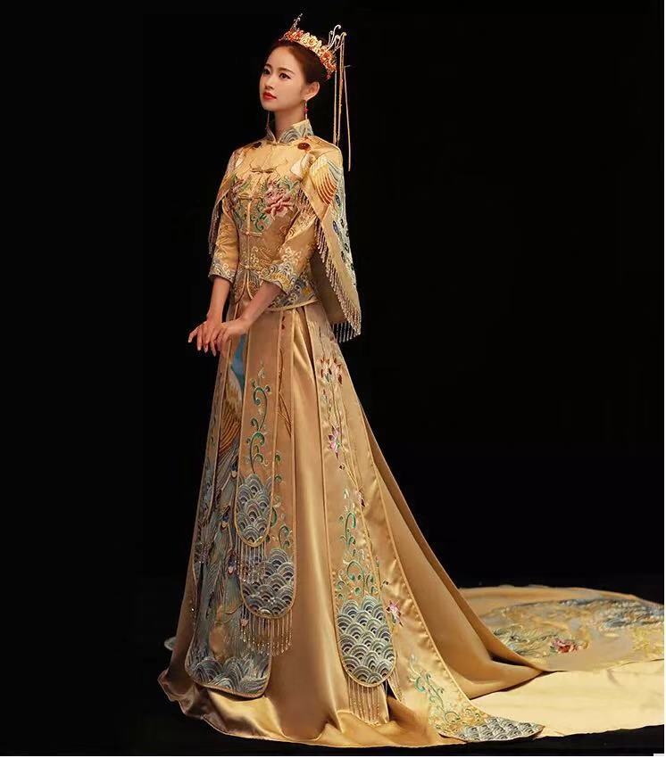 最适合穿中式嫁衣,新款秀禾服新娘礼服中式嫁衣