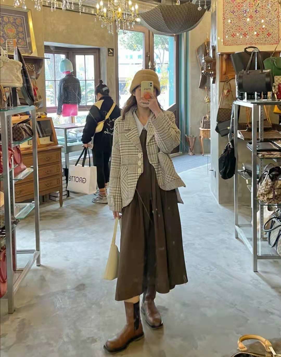 格纹西装外套休闲穿搭男士,小个子收腰格纹西装搭配