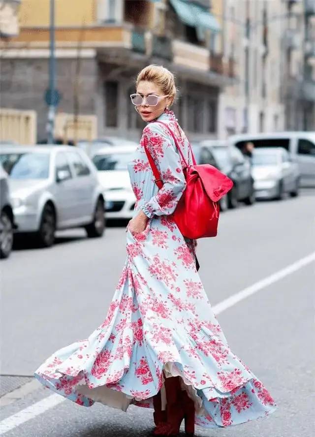 半身法式碎花裙怎么搭配好看,法式碎花裙搭配图片大全