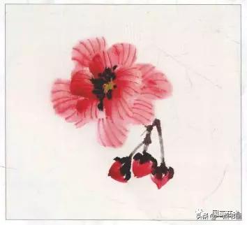 几组写意花鸟创作示范图解,国画小品写意花鸟图片欣赏