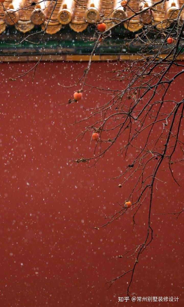 新中式别墅装修轻奢高级感,新中式中国红装修设计