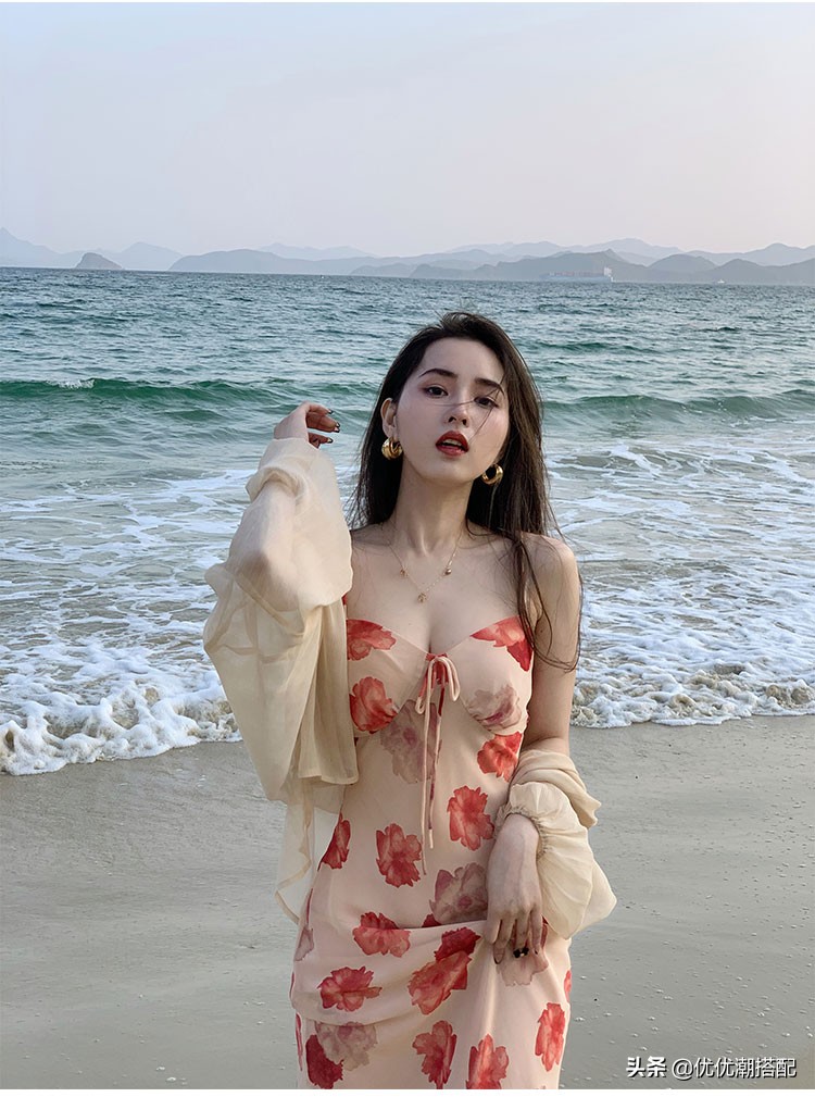 夏天防晒穿搭吊带,夏季搭配连衣裙的外套防晒衫