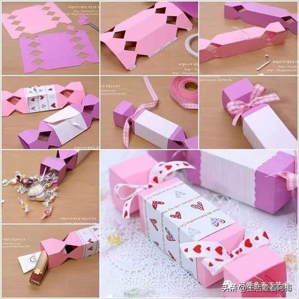 纸手工折盒教程,卡纸折漂亮的包装盒