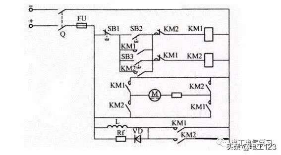 电机正反转电路图原理讲解,旋转室外天线电机正反转原理