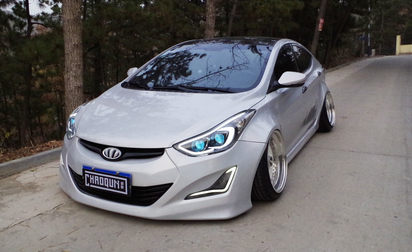 冷门的现代朗动也能玩改装，这样的宽体看起来真是太舒服了！