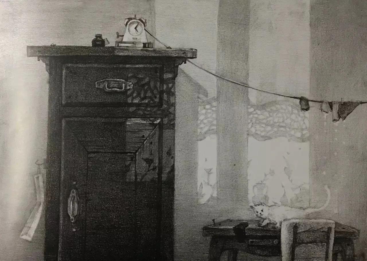 清华校考场景素描高分卷,清华素描场景高分卷技法