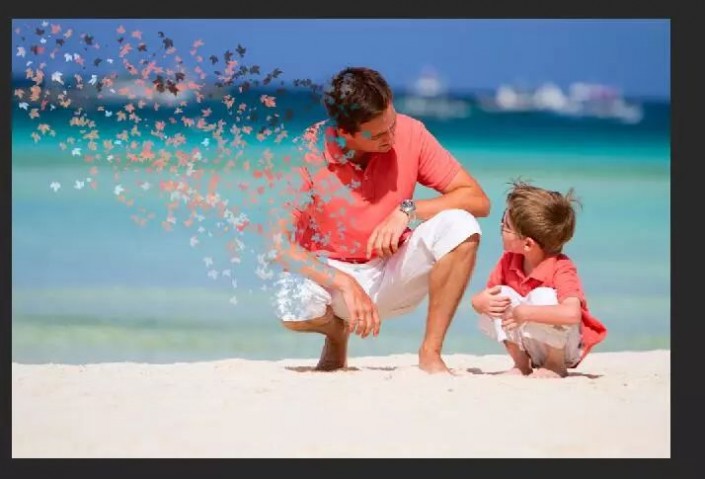 ps打散飞溅效果,ps怎么制作打散照片