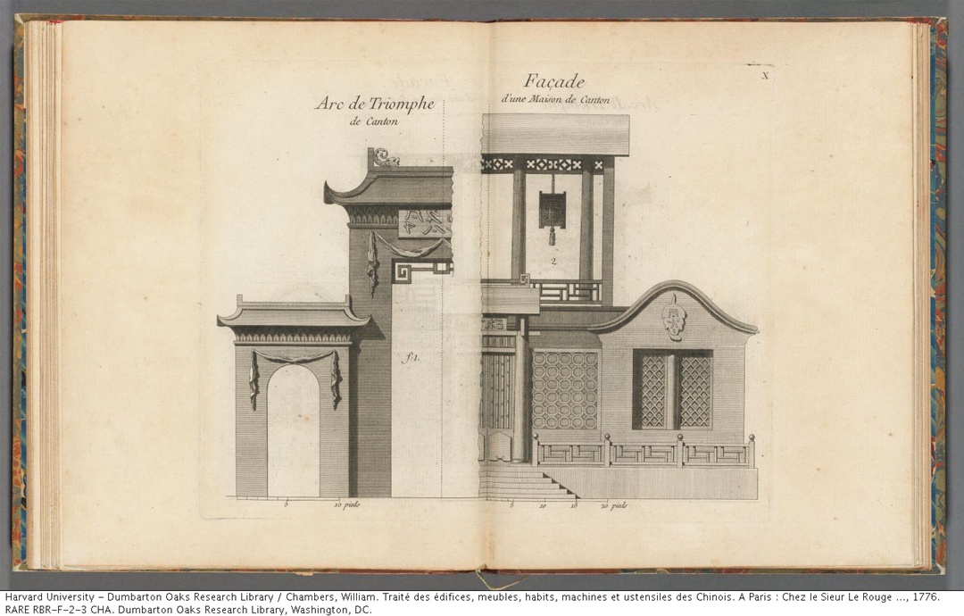 1757年版《中国建筑、家俱、服饰、机械和器皿之设计》插图欣赏