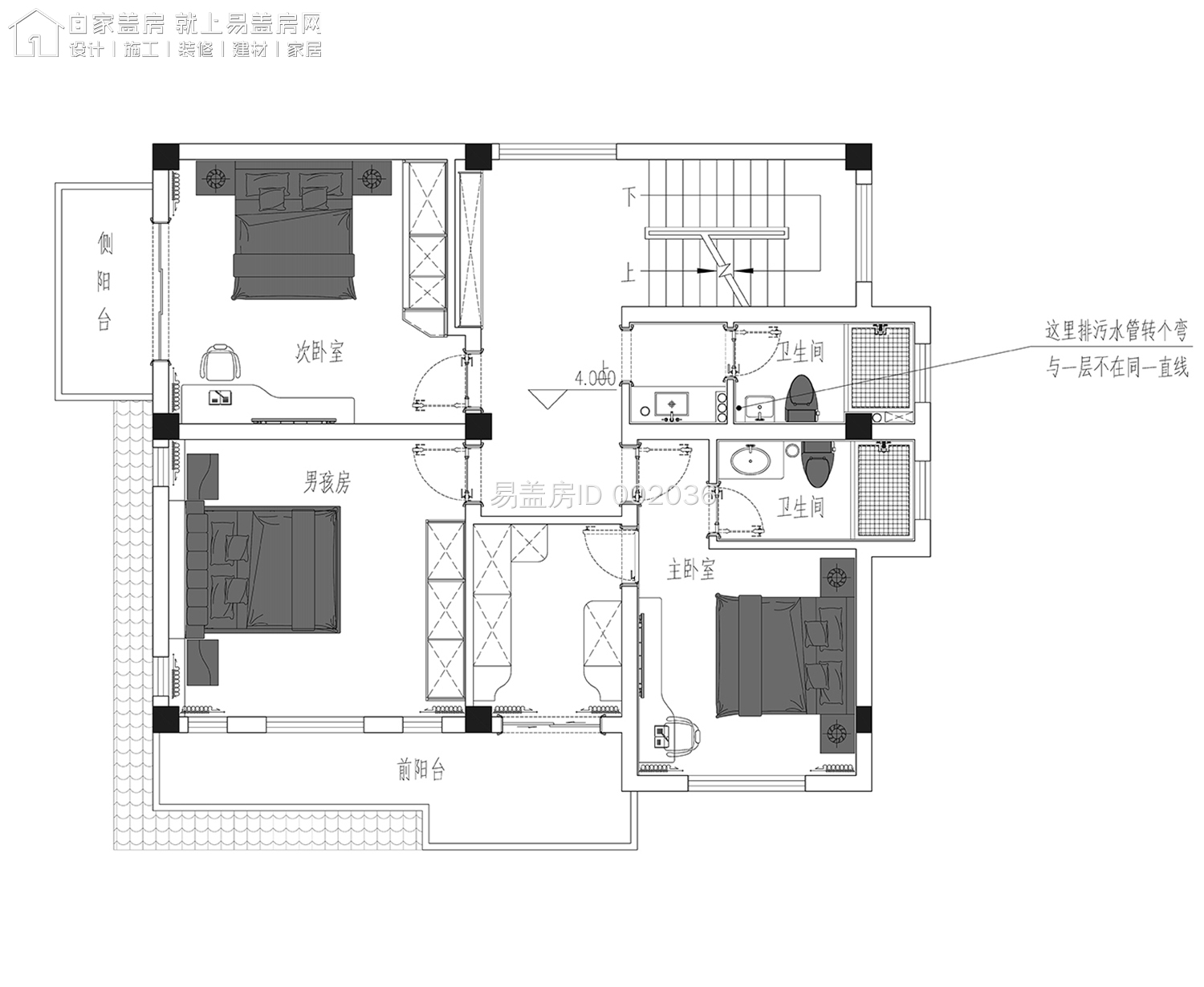面宽10米关中新中式别墅,进深10米开间17米新中式别墅