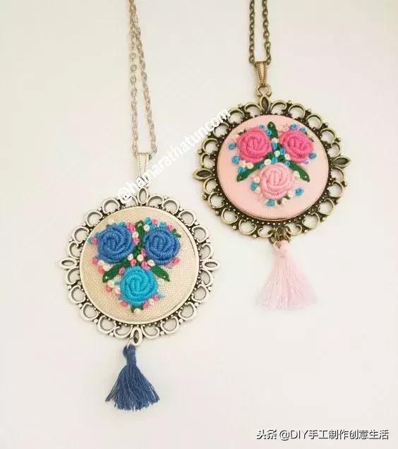 如何绣项链,手工项链绣法