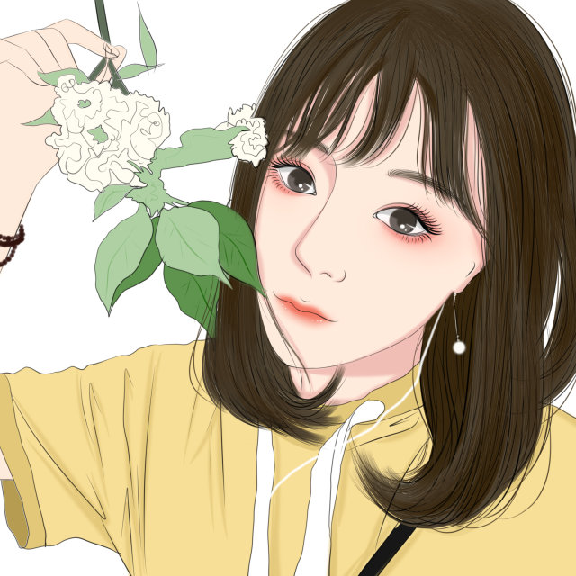 微信头像优美插画,微信清新头像手绘