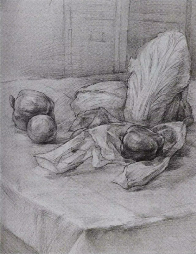 西安美术学院附中静物素描,西安美术学院素描真题