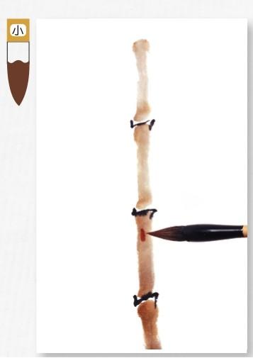 粗竹配细竹的画法,写意绿竹的画法