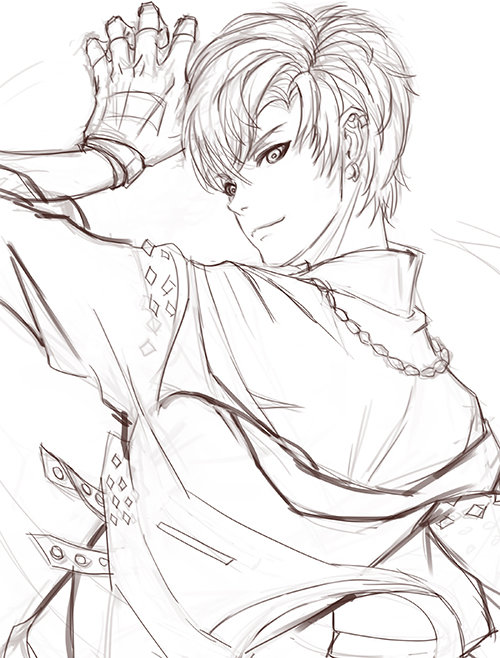 绘画线不流畅,绘画线稿上色教程