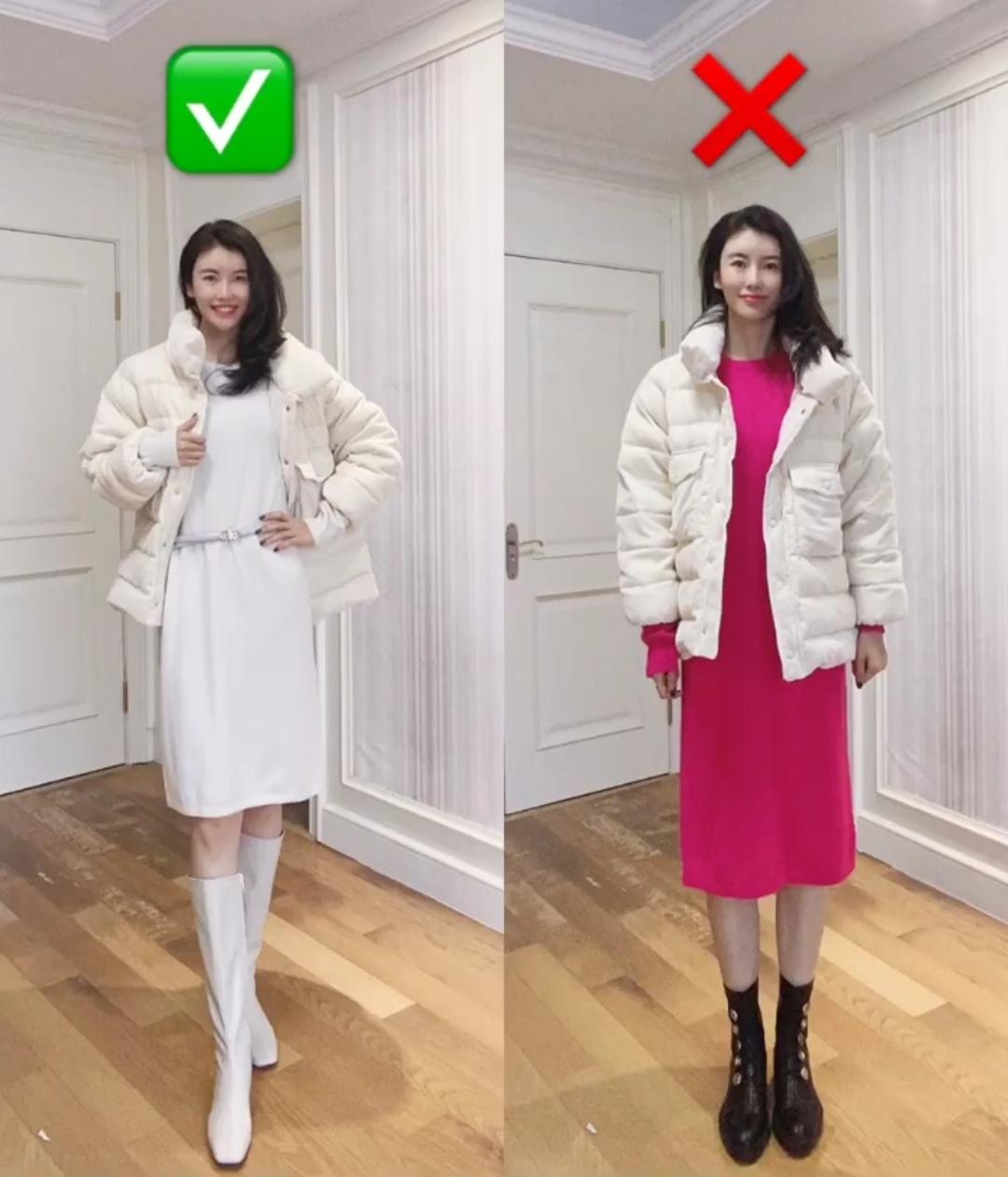 大码假两件棉服女短款显瘦,保暖棉服显瘦穿搭