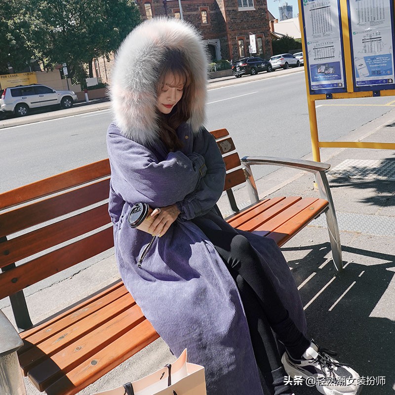 冬季中长款羽绒棉服小个子穿,轻薄羽绒棉服女显瘦不臃肿