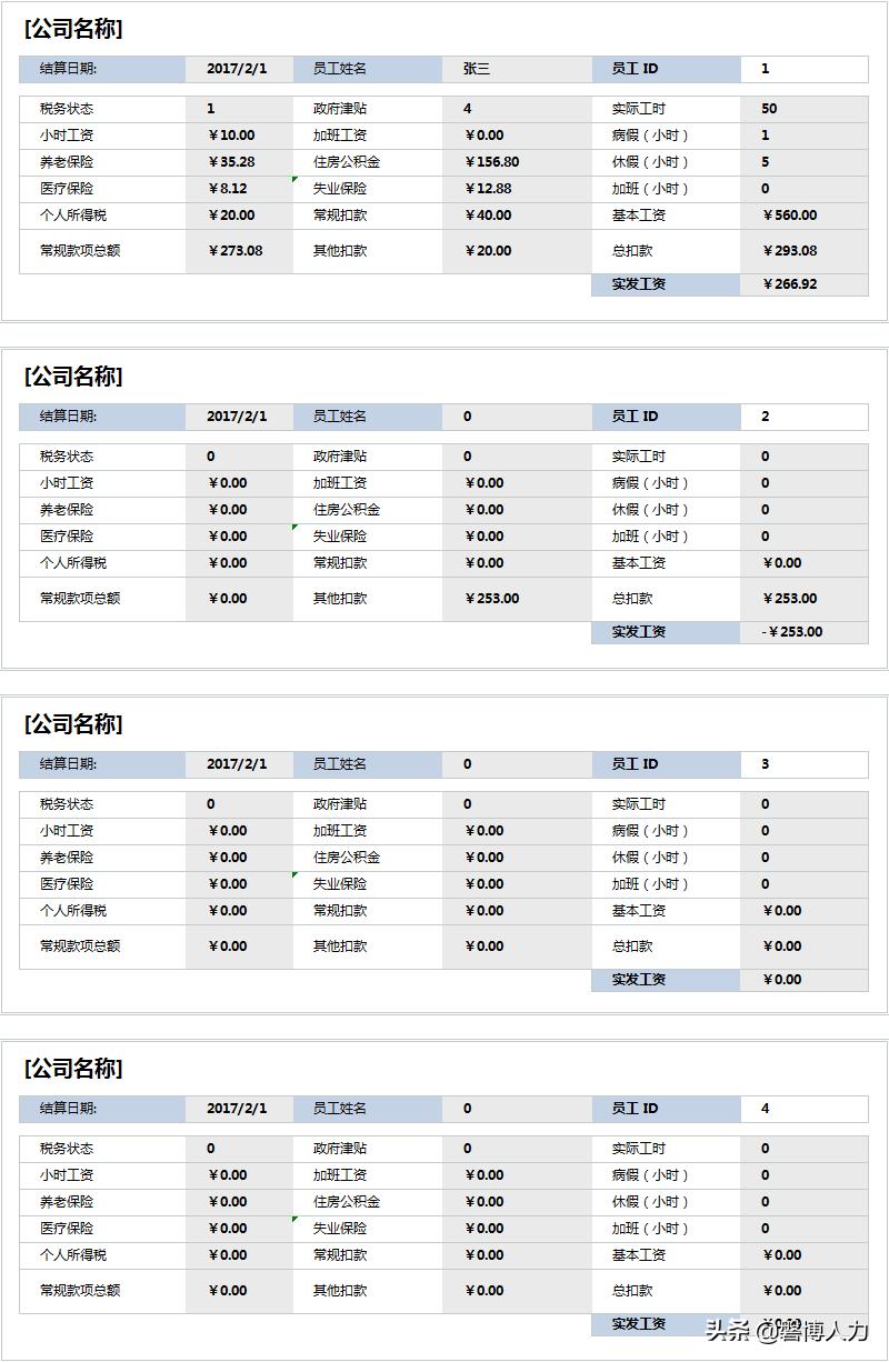 自动计算个人工资表格制作教程,工资计算方法30天底薪2280