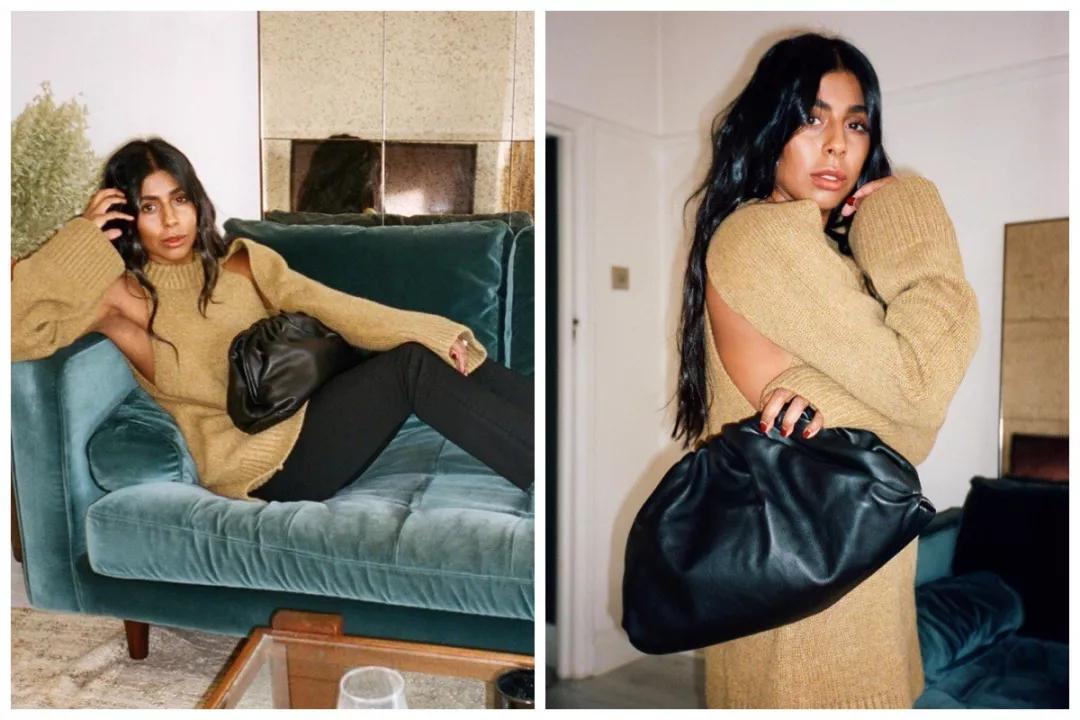 刘雯拉链毛衣哪个牌子好看,刘雯穿的熊图案毛衣