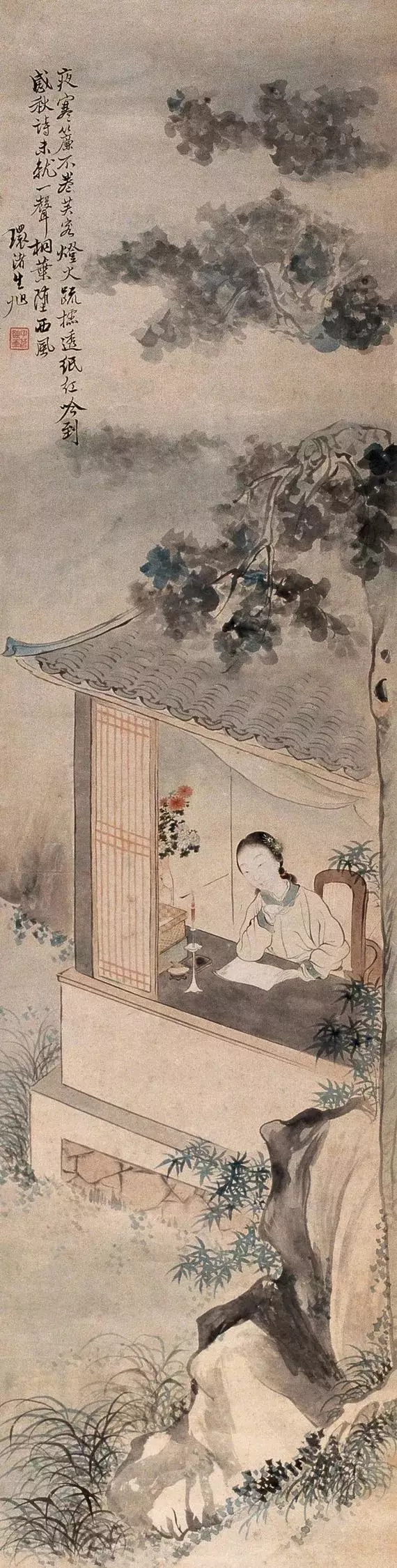 清代名家费丹旭笔下仕女图,费丹旭仕女画高清