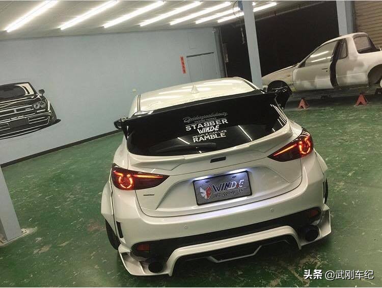 昂克赛拉3两厢版2.5宽体,昂克赛拉3三厢改装案例