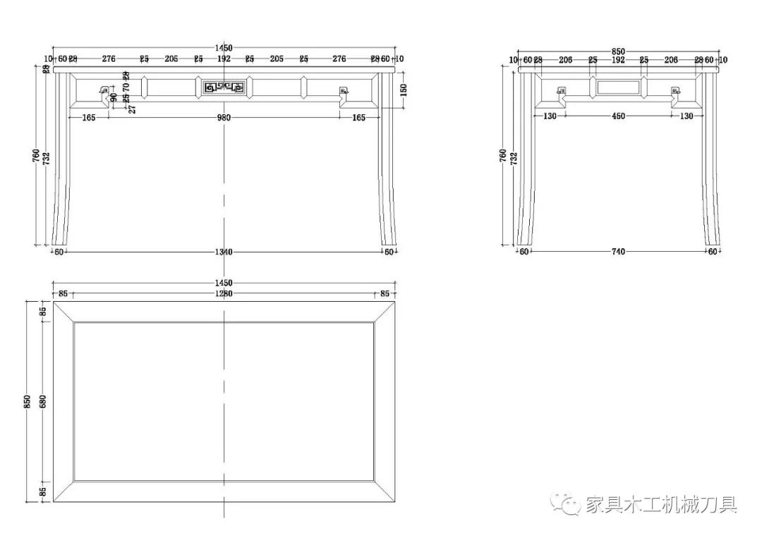 实木餐桌椅效果图尺寸,实木餐桌椅现代简约自己做图纸