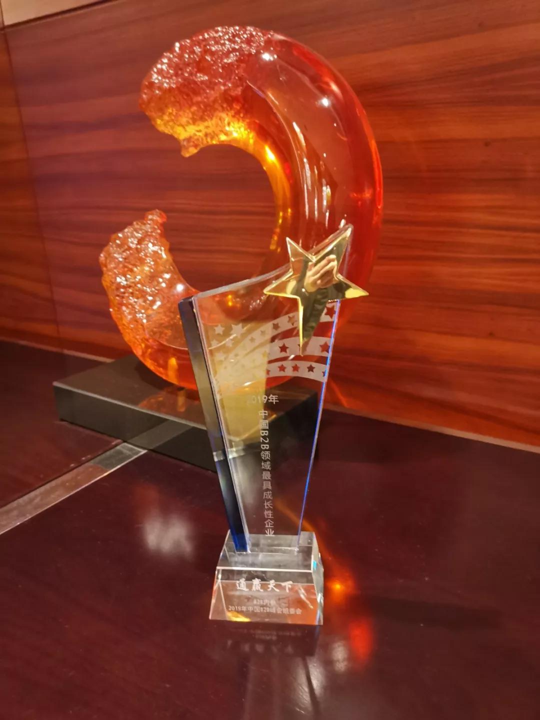 喜报｜通赢天下荣获“2019年度中国B2B领域最具成长性企业奖”