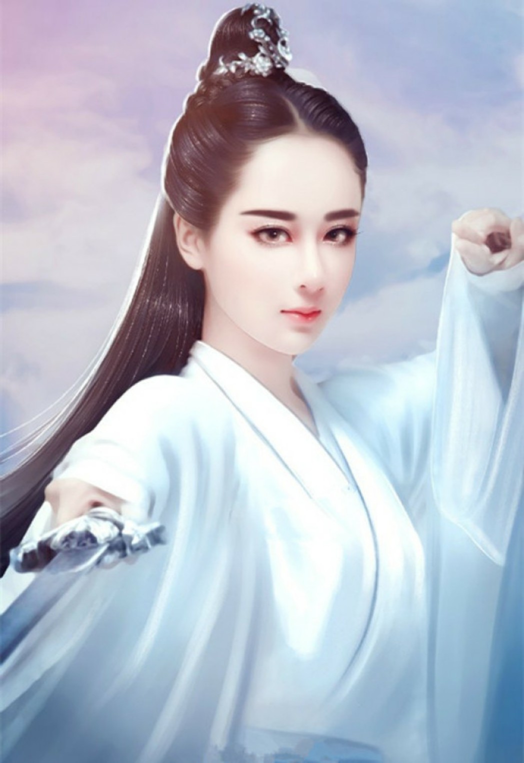 八位最惊艳的古装女子图片手绘,明星手绘壁纸古装