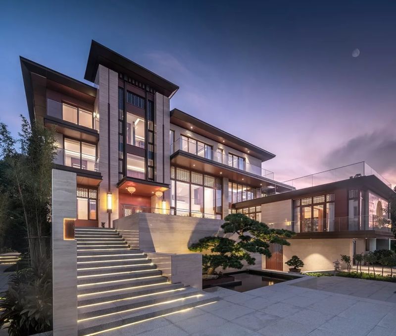 泉州别墅景观平面设计,泉州钢架别墅设计