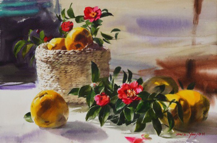 写实水彩花卉单体,细腻写实的花卉植物水彩手绘