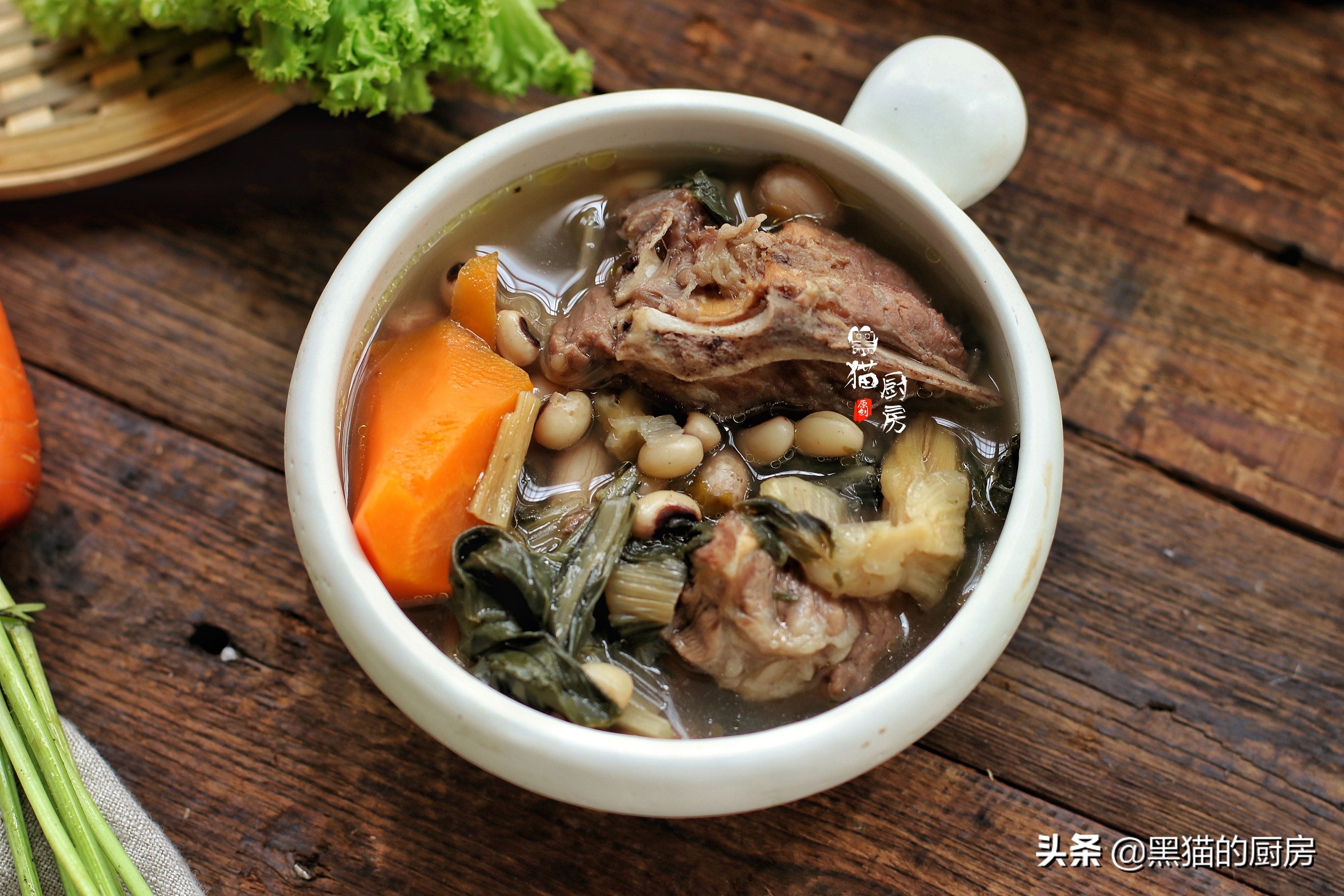 菜干和什么一起煲汤,冬天菜干清润祛湿汤