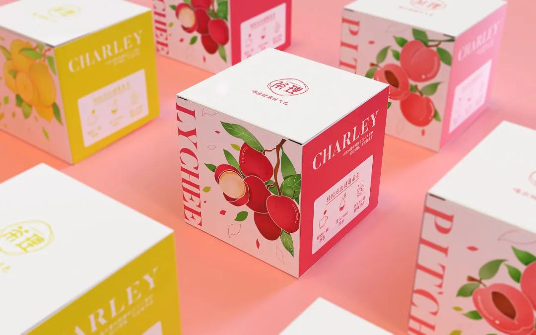 袋装茶包装设计图,水果茶怎么结合中式风格包装