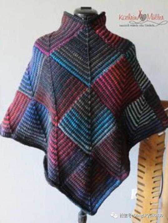 斗篷披肩钩花图样,针织披肩花样图片大全