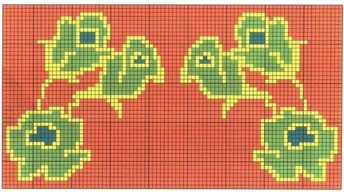 4-6岁儿童花毛衣图案大全,毛衣提花花卉图案图解