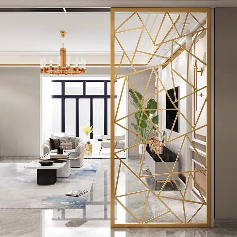 不锈钢餐厅卡座屏风隔断,玫瑰金不锈钢屏风价格