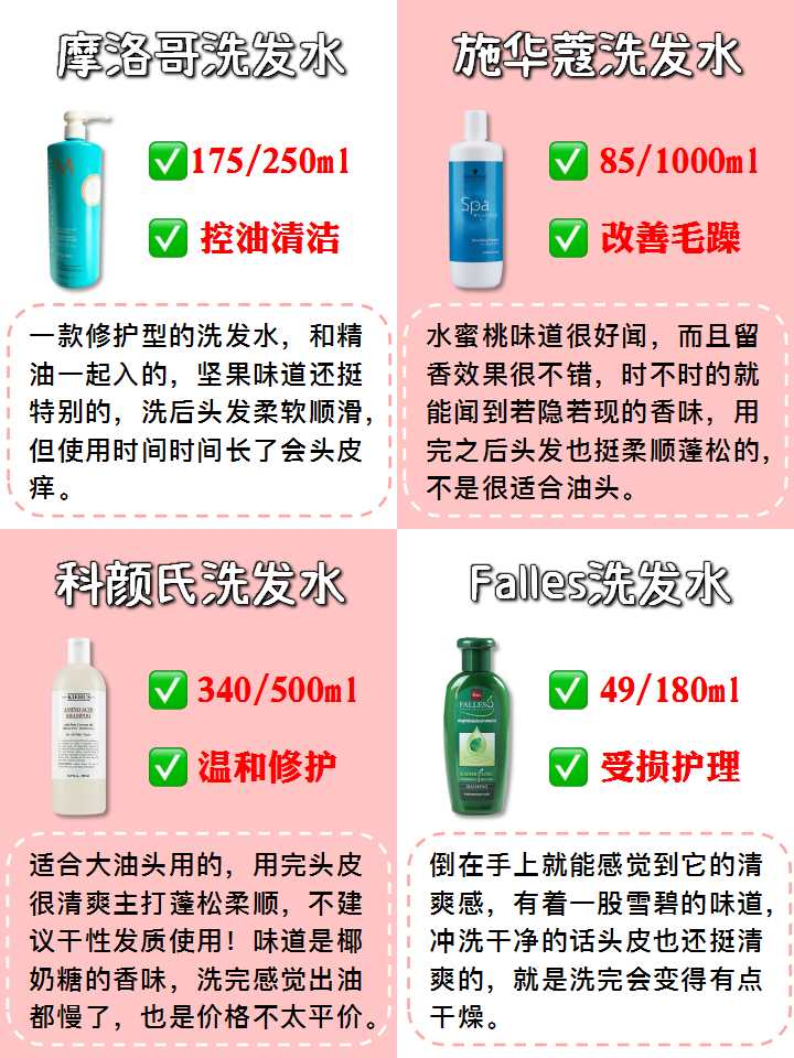 去头屑控油防脱洗发水测评,控油蓬松防脱固发洗发水推荐
