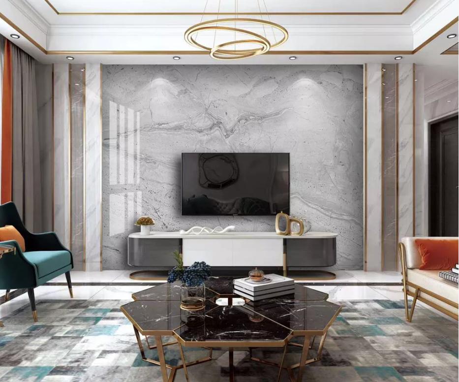 背景墙灰色配什么颜色的字,灰色石纹板沙发背景墙