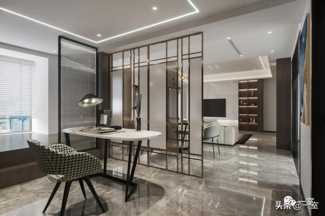 餐厅书房一体设计,书房客房一体设计