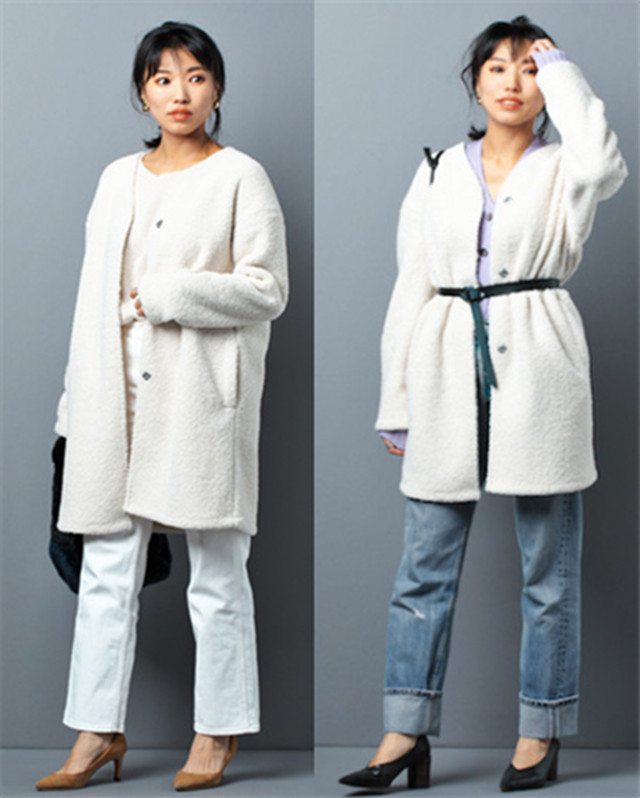 说实在，三木这件绿色泰迪有点大，这种衣服要合身才漂亮