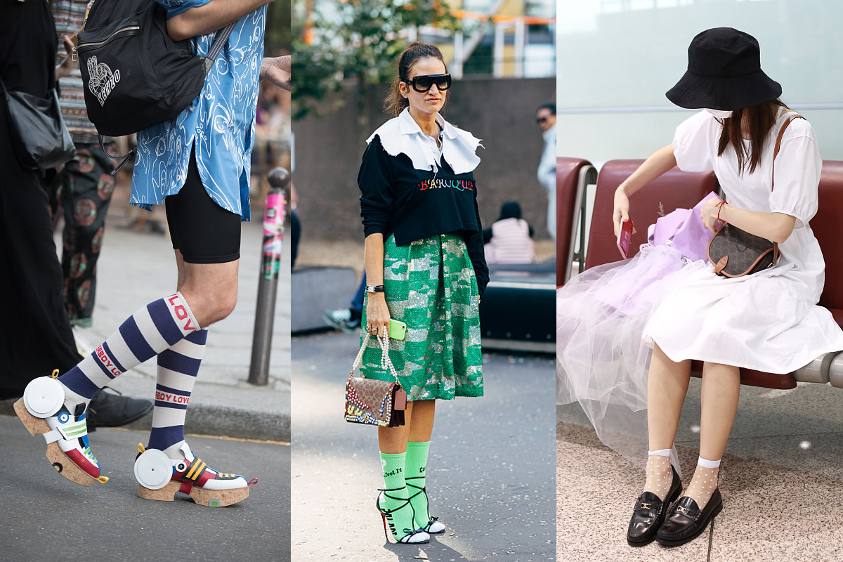 中长筒袜怎么搭才好看女,中长款袜日常搭配夏天