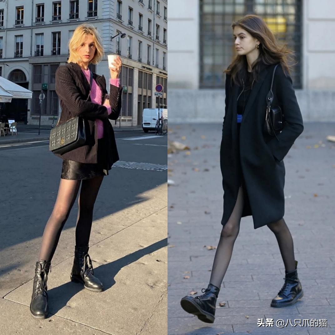 法式复古黑白鞋穿搭,复古英伦风深口米白色单鞋穿搭