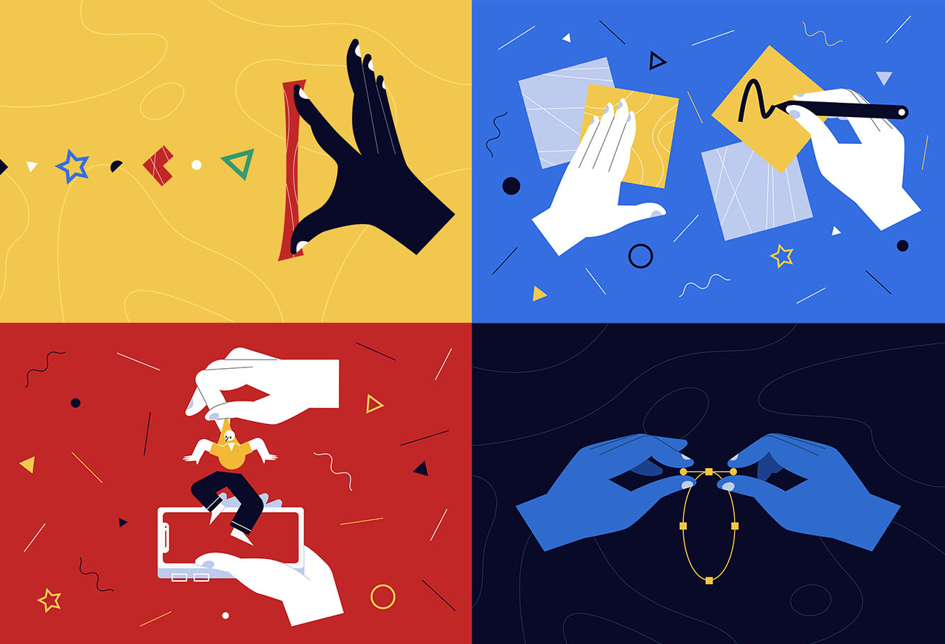 矢量人物插画素材,人物矢量图插画