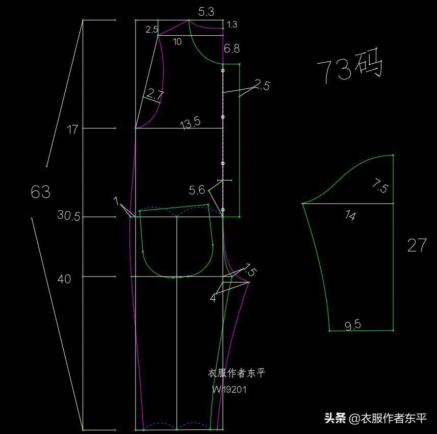 爸爸的旧t恤,自制宝宝连体衣裁剪图80码