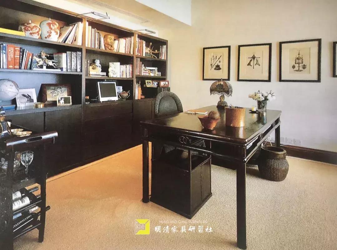 古典家具现代空间书房,古典家具与现代空间书房