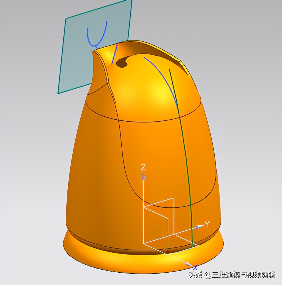 ug曲面之水龙头手把建模视频教程,ug12.0水壶要怎样画