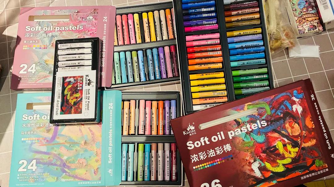 彩研经典油画棒新手教程,油画棒教程简单新手风景