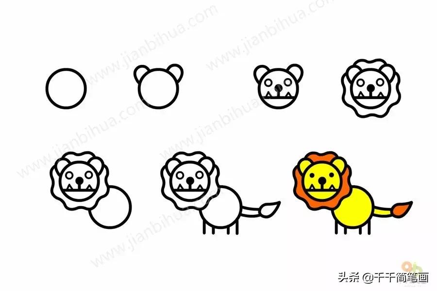 幼儿园动物的水墨画入门,儿童动物画入门简易范画