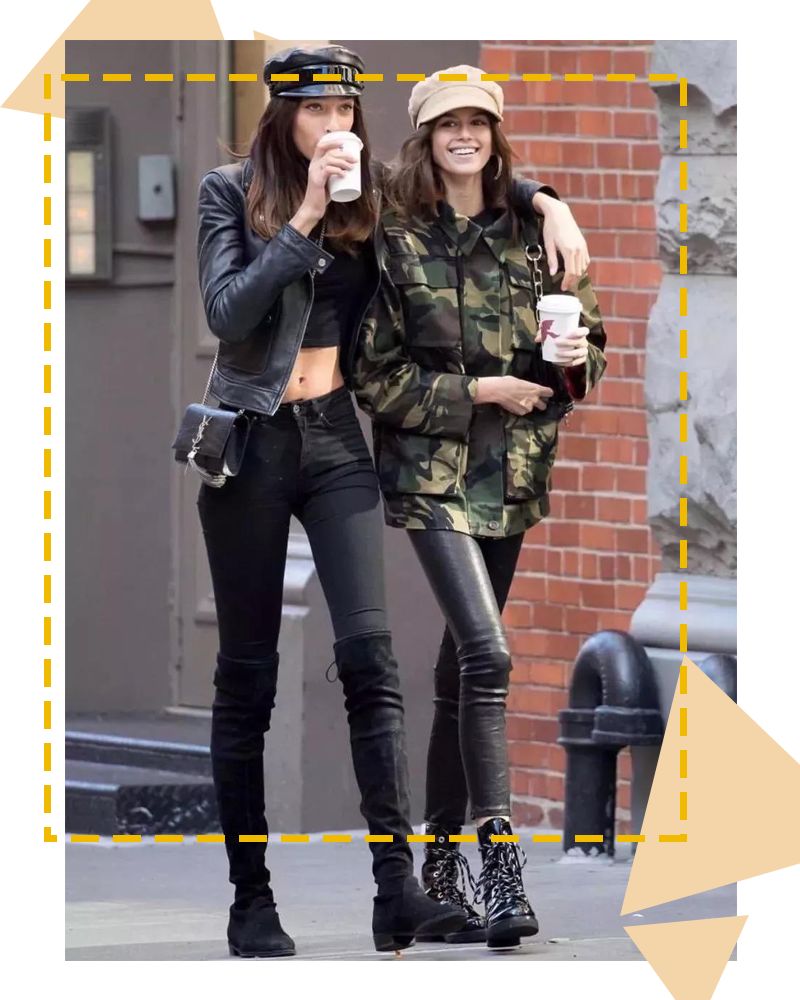 马丁靴+小黑裤,冬日保暖显高CP