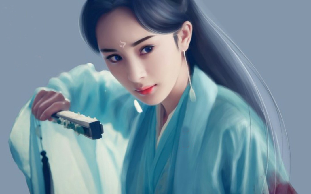 八位最惊艳的古装女子图片手绘,明星手绘壁纸古装